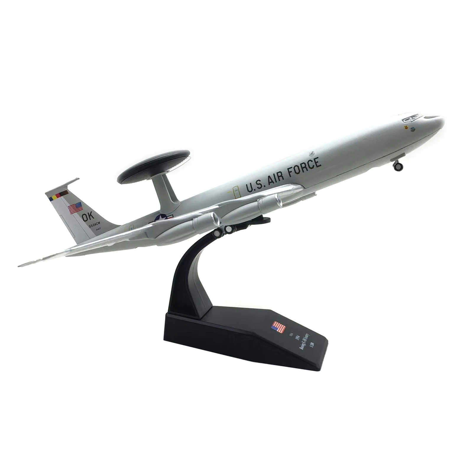 

Die-cast 1/200 Scale Alloy US E-3 E3 Sentry AWACS High Simulation Aircraft Airplane Plane Model w/Stand Indoor Decor Collectors