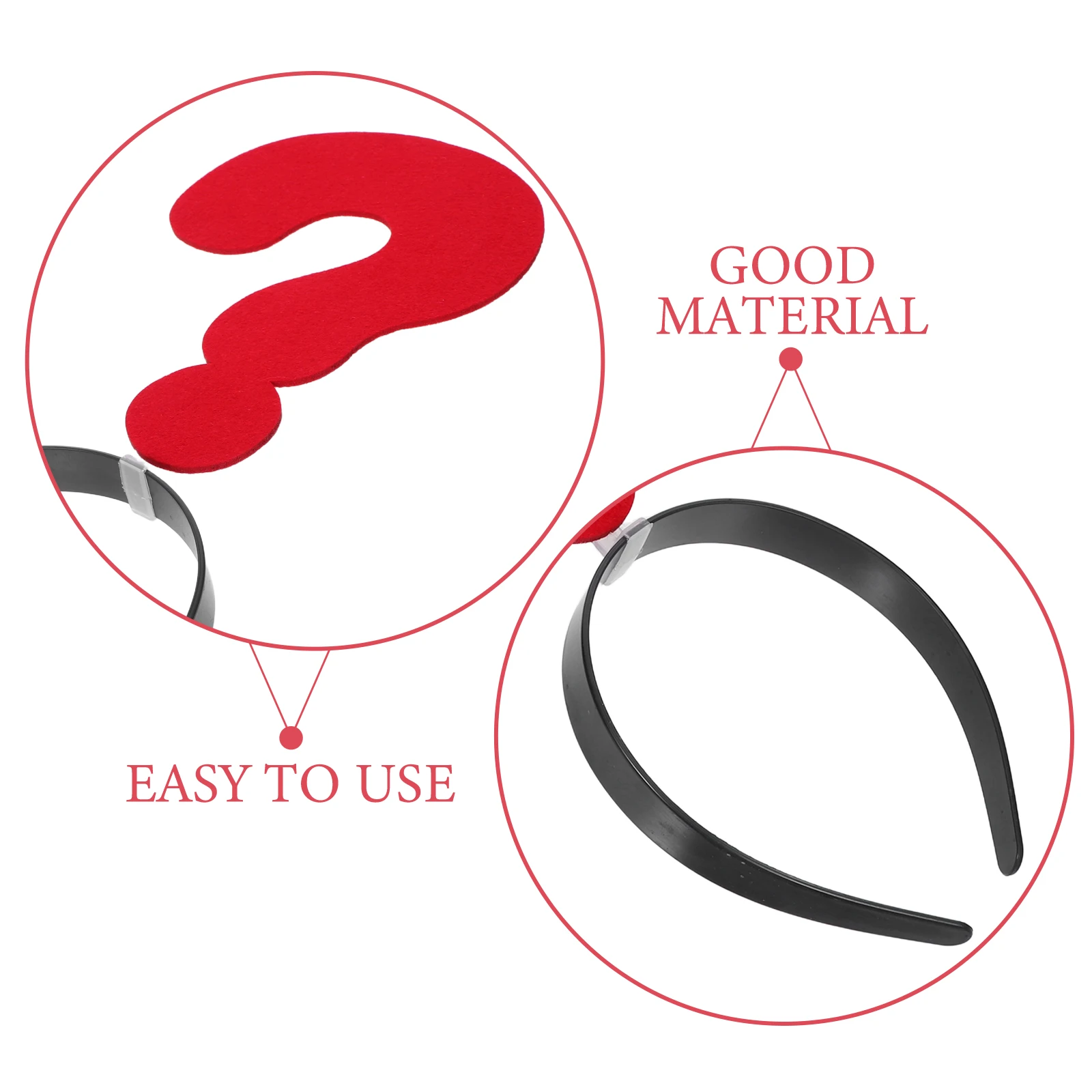 6 قطع من عصابات الرأس الرمزية خفيفة الوزن وإكسسوارات الحفلات رباط شعر أحمر للفتيات في عيد الحب كوسبلاي كرنفال كابينة تصوير عصابات شعر إبداعية #2