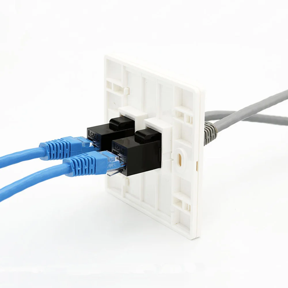

CAT6 Ethernet Network Connector Network Straight-through Head Cable Connector Computer Dual-pass Network Cable Extension Socket