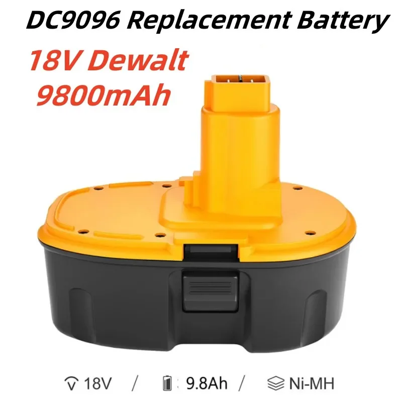 

18V 9.8Ah Ni-Mh DC9096 Replacement Battery for Dewalt 18V Battery DC9096 DE9098 DE9095 DE9096 DW9096 DW9095 for Dewalt Battery