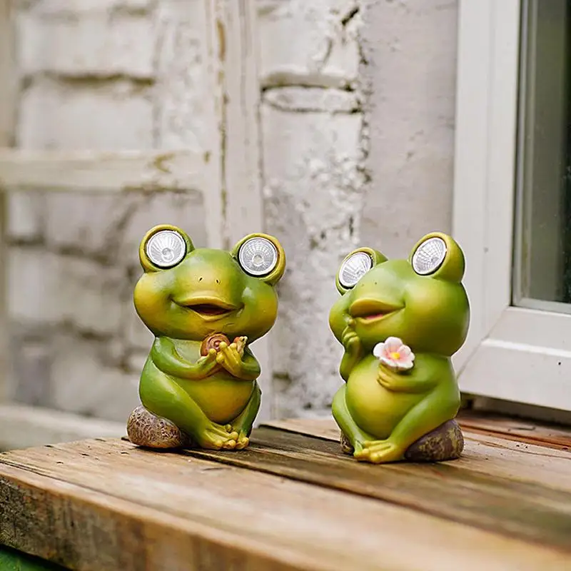 

Frog Light Solar Garden Lamp Decorative Frog Figurine LED Night Light For Children Bedroom Desk Party Decoration Gift