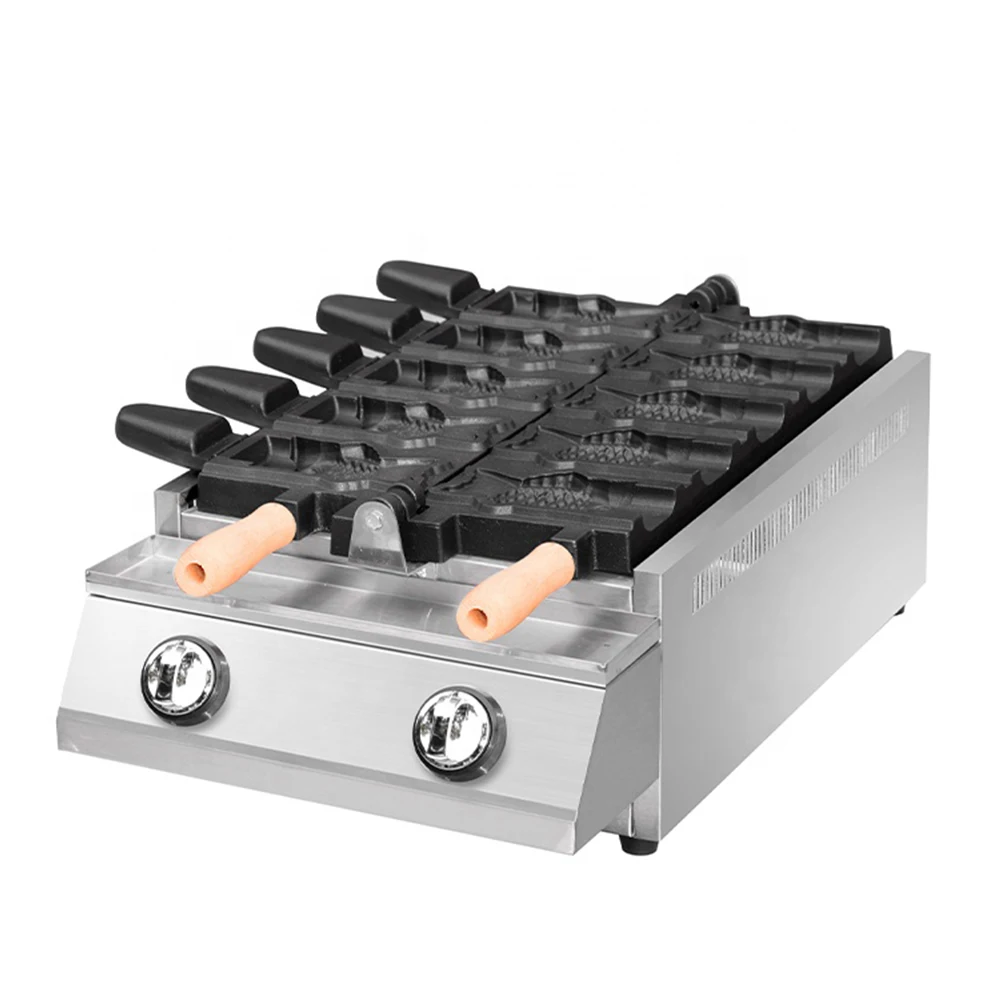 

2026, New modelChina Factory Food Truck Street Fast Food Snacks hine 5PCS Taiyaki Ice Cream Cone Making hine