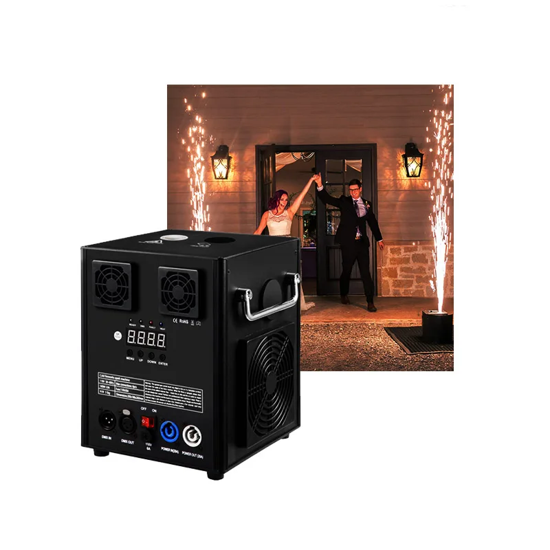 

Factory MSDS Certification 1-5M cold Spark Machine mini 600W DMX 512 cold fireworks Machine stage Sparkler machine