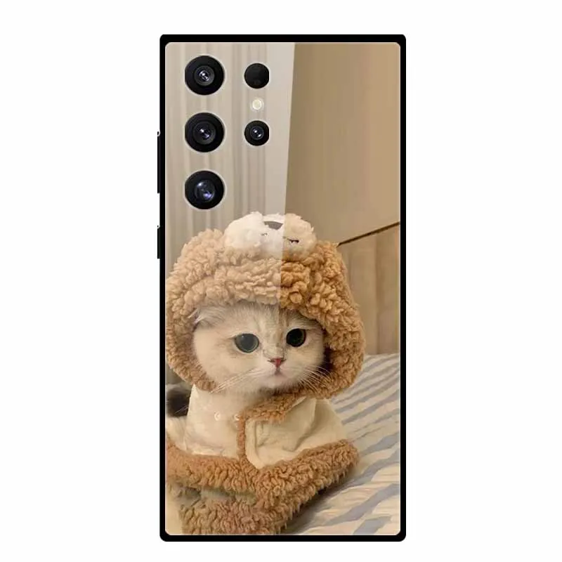 Terug Funda Voor Samsung Galaxy S24 S23 Ultra Hard Gehard Glas Case Kleurrijke Bumper Samsung Galaxy S24 + S23 + Cover S23 plus FE