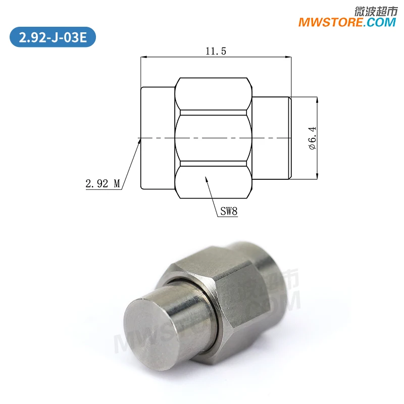 

Коаксиальный RF-коаксиальный нагрузкой 2,92 мм, 50 Ом, 2 Вт, 40 ГГц, 2,92-J-03E
