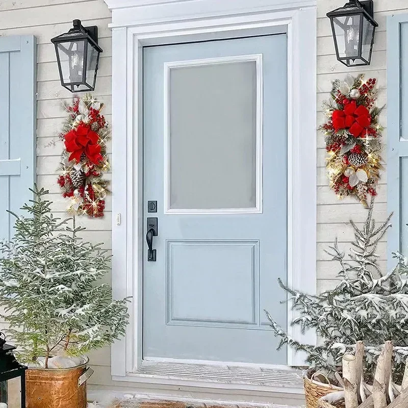 Weihnachten Treppen Bogen Hängen Neue Jahr Hängen Treppen Girlande Wand Hängen Künstliche Pflanzen Hause Weihnachten Baum Wand Hängen Dekor