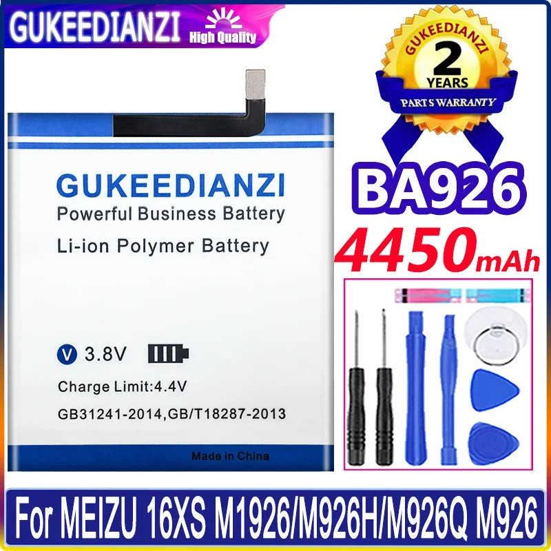 

4450mAh GUKEEDIANZI BA926 Battery For MEIZU 16XS M1926 M926H M926Q M926 Series Mobile Phone + Gift Tools