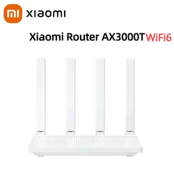 2024 NEW Original Xiaomi AX3000T Router 2.4GHz 5GHz 1.3GHz CPU 2X2 160MHz WAN LAN LED NFC Connection for Home Office Games Mi