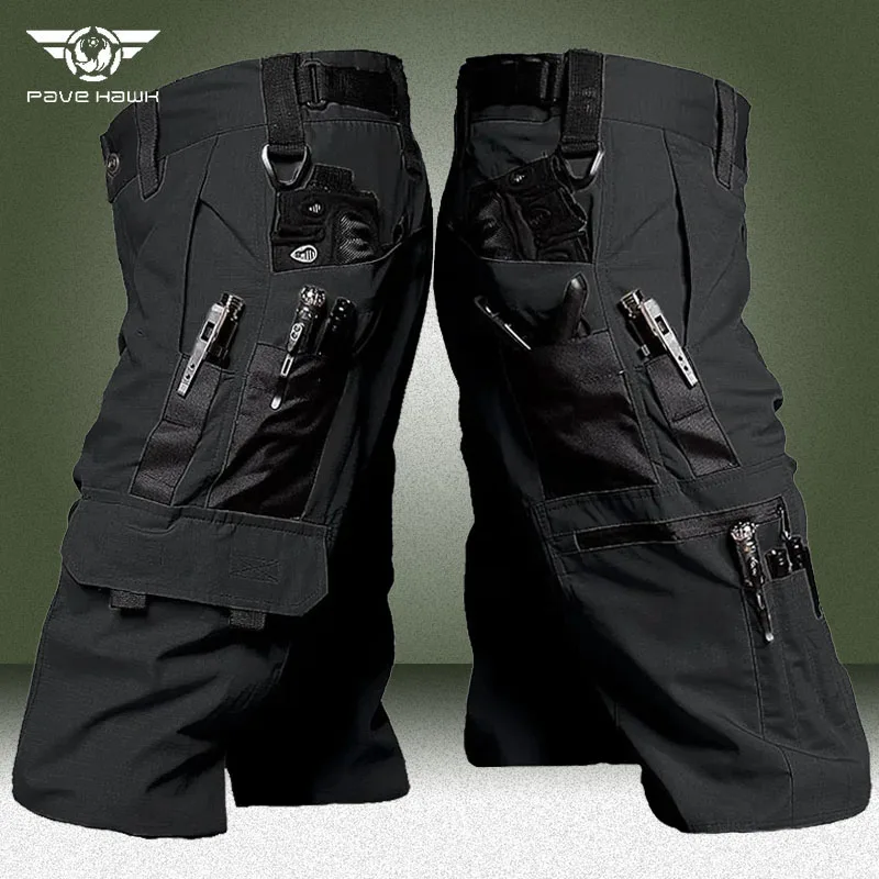 Military Cargo Shorts Men Summer Thin Multi-pocket Wear-resistant Short Pants New Outdoor Army Waterproof Hiking Fishing Shorts