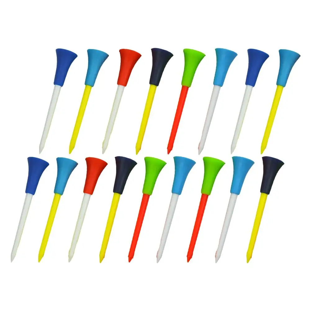 

15 Pcs Golf Unbreakable Plastic Tees Colored Holders Accessories Golfs Ball Stand Golfs Ball Base Golf Equipment
