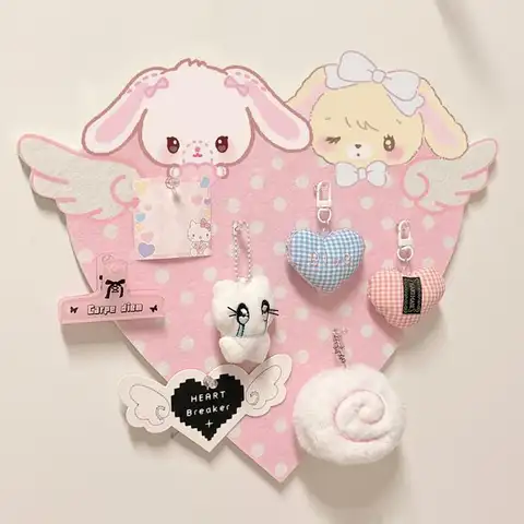 1Pc Cute Cartoon Bunny Felt Decoration Cork Board Wall Photo Message Board Wall Punch-free No Damage The Wall Room Decoration