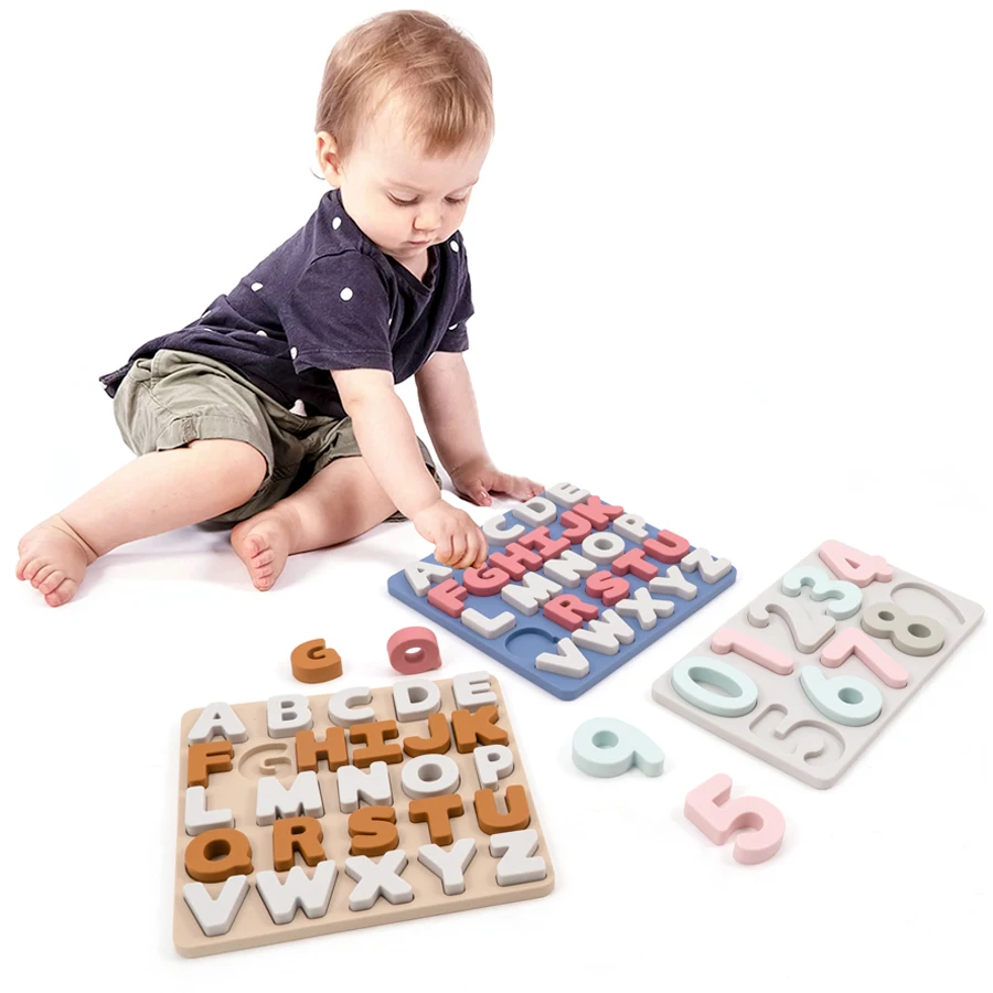 Neue Design 3D Silikon Puzzle Jigsaw Baby Spielzeug Für Neugeborene Montessori Puzzle Kognitiven Passenden Bord Spiele Frühe Bildung Spielzeug