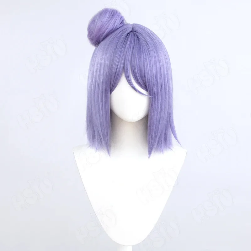 Anime Konan Cosplay Wig 40CM purple short hair Heat Resistant Synthetic Wig Game cosplay Wig anime cosplay Wig