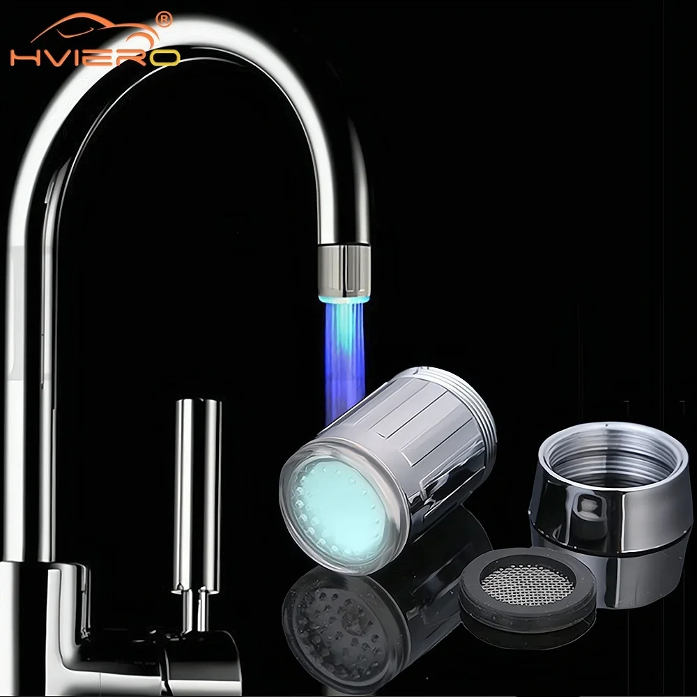 LED Faucet Streaming Lamp 7 Color Variable Shower Pressures Sensor Night Light Decorative Lights Bulb Kitchen Lamps Intelligent