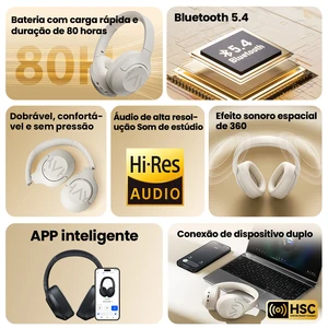 سماعات أذن لاسلكية HAYLOU S30 مع سماعات أذن قابلة للتكيف لإلغاء الضوضاء بتقنية Bluetooth 5.4 43 ديسيبل وسماعات أذن سائق 40 مم مع وقت تشغيل يصل إلى 80 ساعة أعلى 8 مبيعات سماعة Haylou - No2