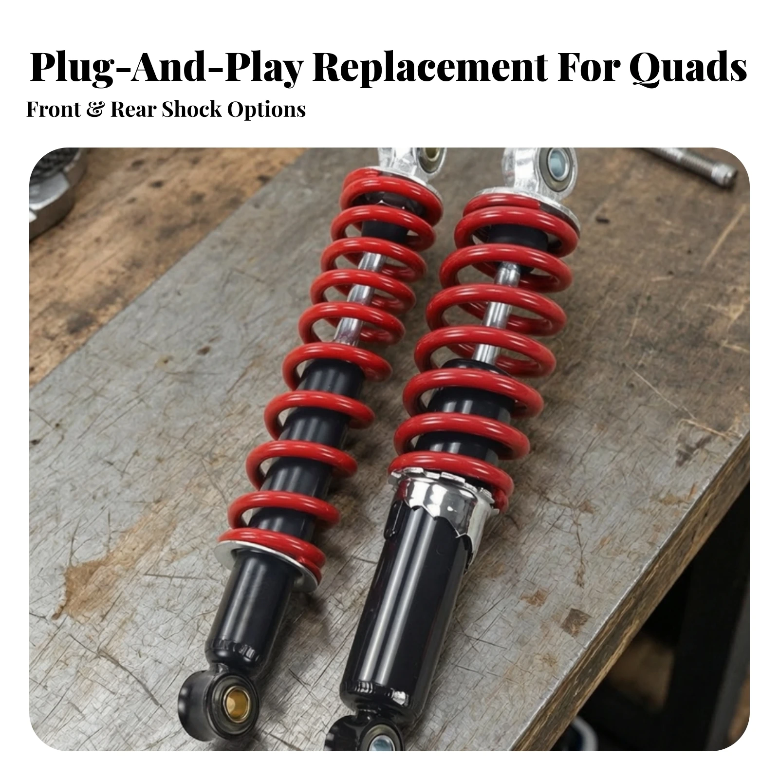 Coil-over Shock Absorber Vibration Dampening Damper with Helical Spring Shock Absorption System Heavy-Duty Heavy-Duty for Riders