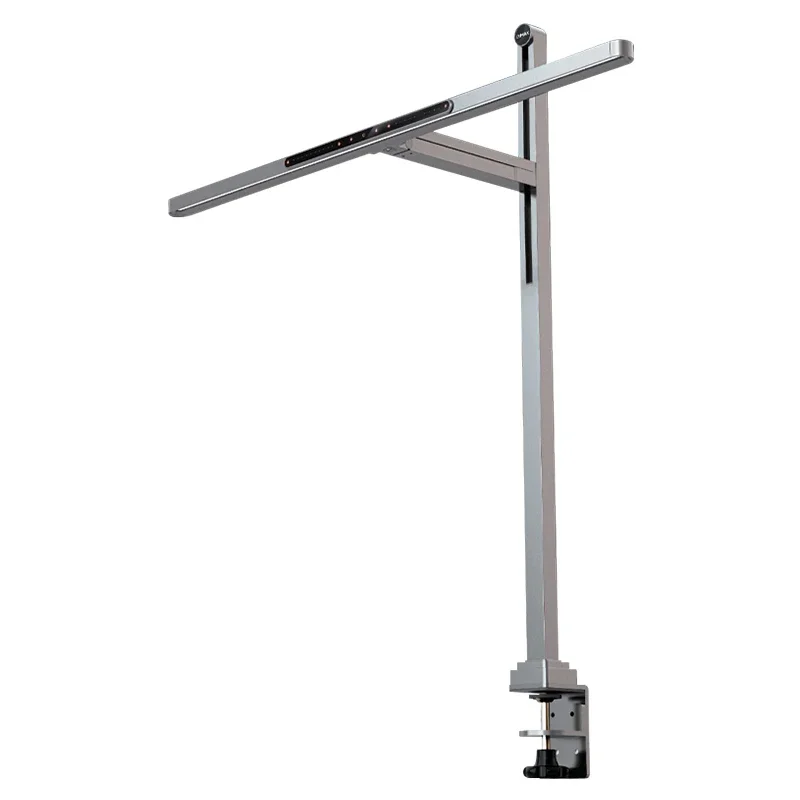 Modern Adjustable Height LED Desk Lamp with Touch Control Dimmable Clamp on Anti-Glare Task Light for Reading Room