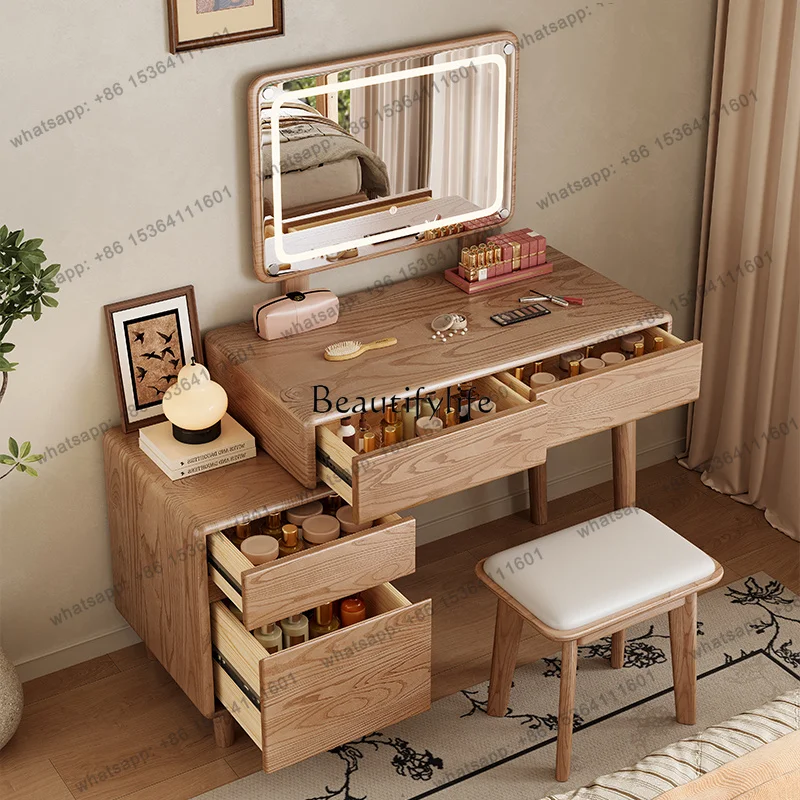 Customizable Log Wind Dresser Chest Integrated Bedroom Modern Simple Ash Wood Storage Cabinet