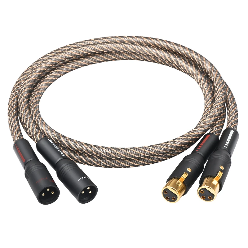 Ataudio hifi xlr audio kabel quad abschirmung geräusch frei 2xlr männlich zu 2xlr weiblich kabel für mischer mikrofon verstärker 3
