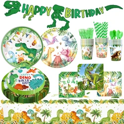 Set di tatuaggi di compleanno di dinosauro per bambini decorazione per ragazzo adesivi per tatuaggi temporanei Dino Egg vulcano giochi di società scherza per bambini