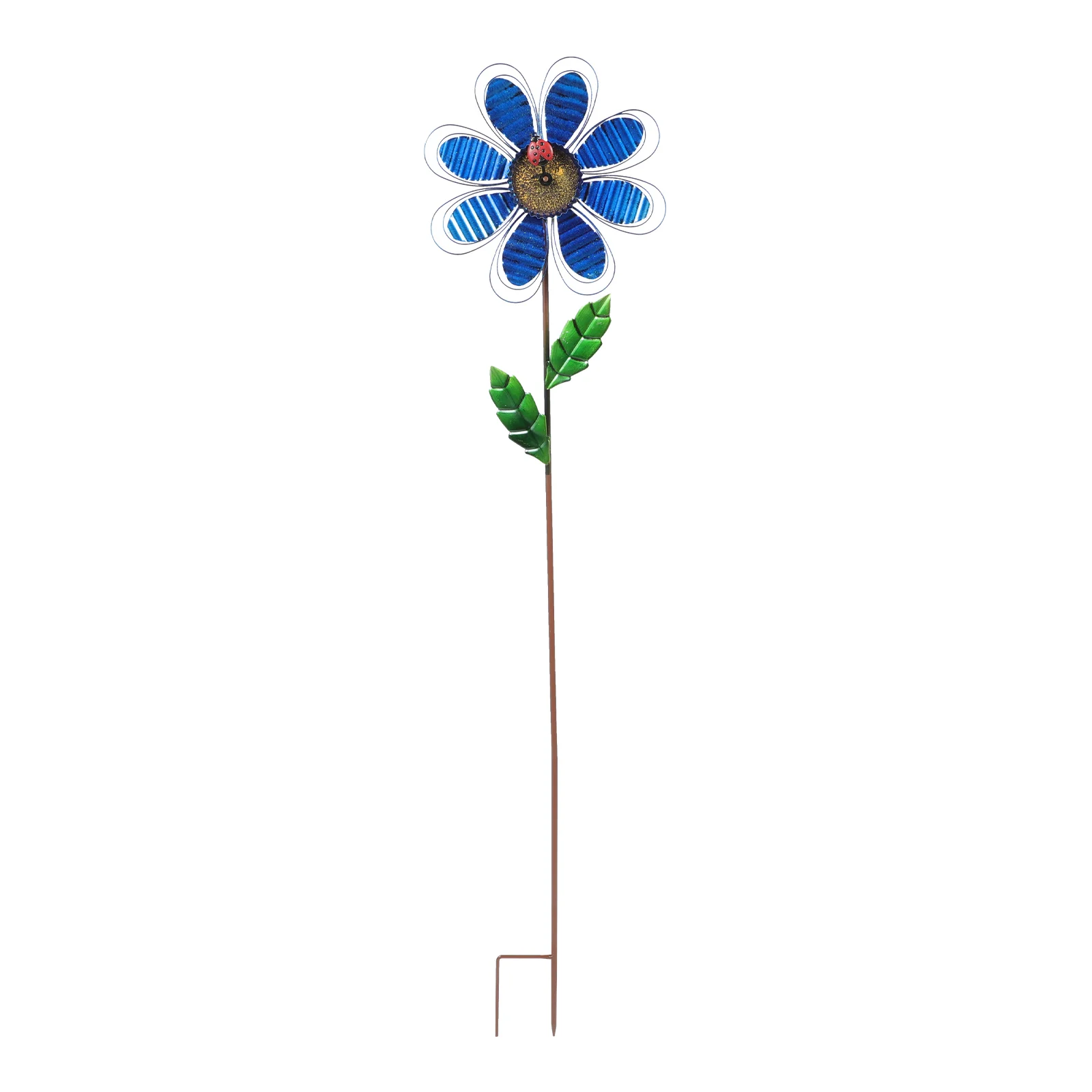 

Rotating Windmill Garden Decor Ground Insert Iron Art Whirligig Outdoor Yard Ornament Rust Resistant for Courtyard
