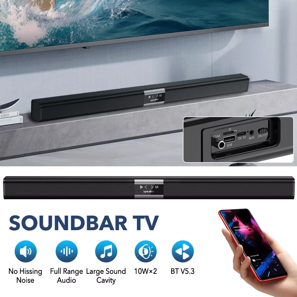 Soundbar für TV 32-Zoll-Bluetooth-Soundbar-Lautsprecher Surround Sound Heimkino