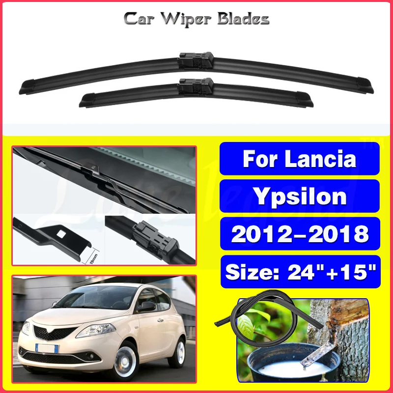 Car Wiper Blades For Lancia Ypsilon 2012-2018 2017 2016 2015 Windshield Windscreen Front Window Blades 24