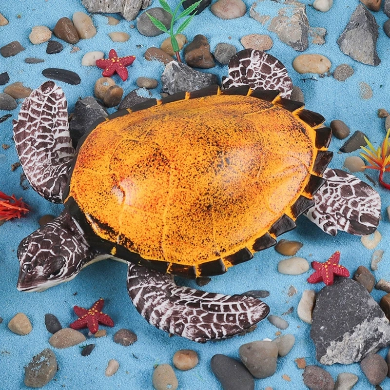 Turtles Sea Creature Toy Perfect for Role Playing and Pretend Play Hand Painted Turtles Figurine for Learning and Play