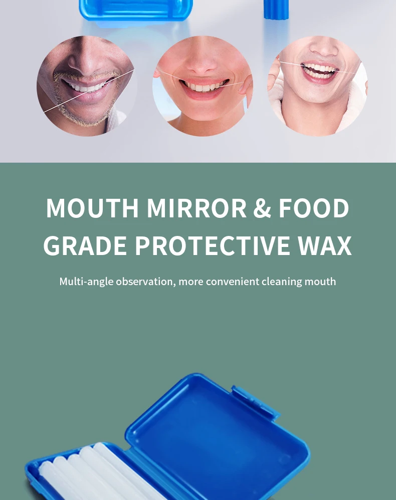 8-teiliges orthodontisches Zahnpflege-Bürstenset zur Zahnreinigung mit Interdentalbürste, Zahnseide, Ortho-Wachs und Reise-Kit – Detail 8