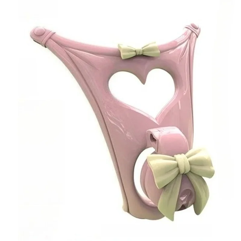 Male Chastity Angel Heart Bow Tie Chastity Cage Sissy Cock Cage Penis Bondage Device BDSM Erotic Urethral Lock Sex Toys for Man