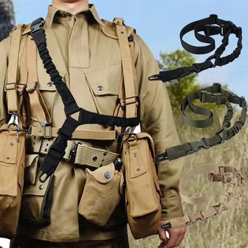 DIZETION A Nylon Tactical Single-Point Sling With A Quick-Adjust Buckle, Suitable For Hunting And Outdoor Activities.