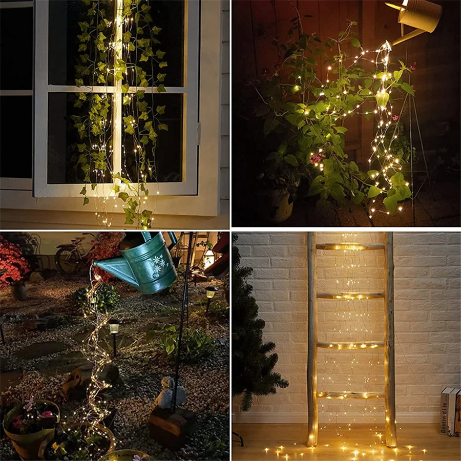 Imagem -05 - Led Luzes da Corda de Fadas da Árvore de Natal ao ar Livre à Prova Impermeável Água 200leds Cachoeira Icicle Guirlanda Luzes para a Festa de Casamento do Jardim Decoração