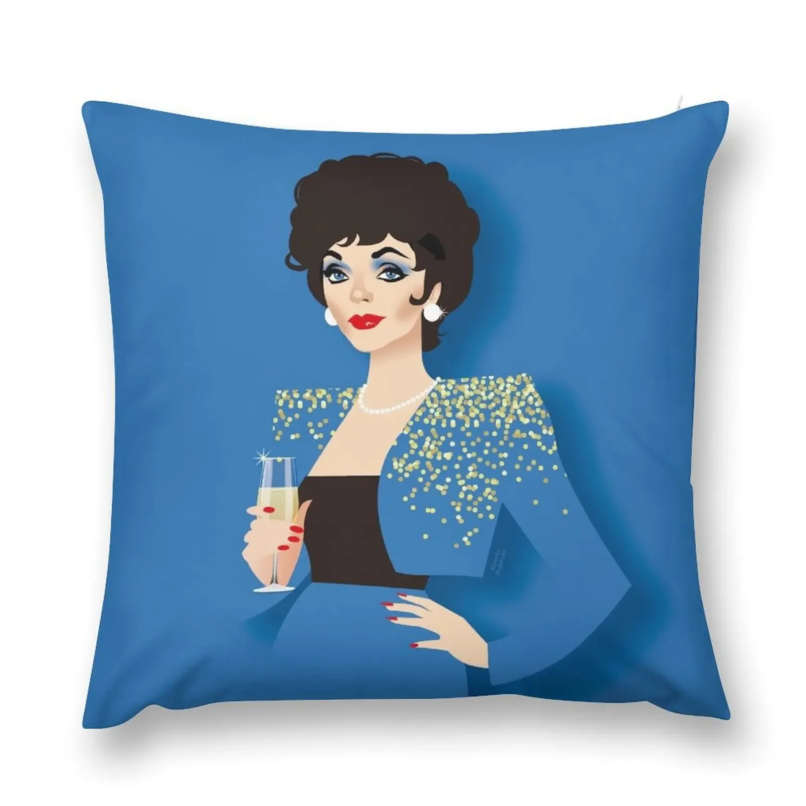 Blue Alexis Throw Pillow Christmas Cushion For Home Cushions Cover pillow