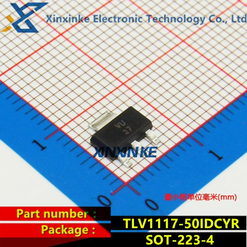 

TLV1117-50IDCYR SOT-223-4 Mark: VU LDO Voltage Regulators Fixed LDO Volt Reg Power Management ICs Brand New Original