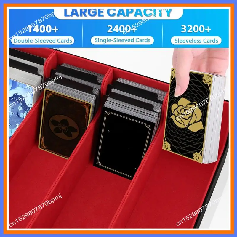 

BAAE Trading Card Storage Box,4 Rows Card Deck Case ,Magnetic Closure Card Box For Game Cards