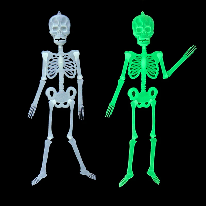 

32/90cm Luminous Skeleton Made of Plastic Halloween Decoration Glow In The Dark Ornaments Indoor Outdoor Home Party Bar Decor