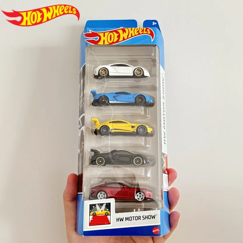 Origineel Hot Wheels Pack 5-motorshow - Htv49 Modelcollectie Verjaardagscadeau Formule Auto Mercedes Kid Speelgoed Verjaardagscadeau