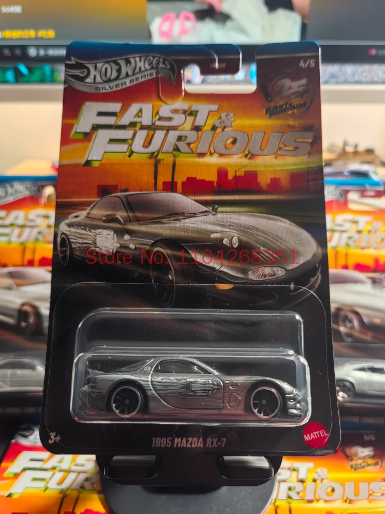 Hot Wheels HNR88-Q Fast & Furious,Honda Civic Dodge Charger Mitsubishi Eclipse Mazda RX-7 Toyota Supra,1:64 Diecast Car Model view 6