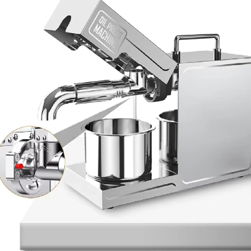 ماكينة ضغط الزيت الأوتوماتيكية لاستخراج الزيت للاستخدام المنزلي التجاري بذور عباد الشمس والسمسم والجوز والفول السوداني
