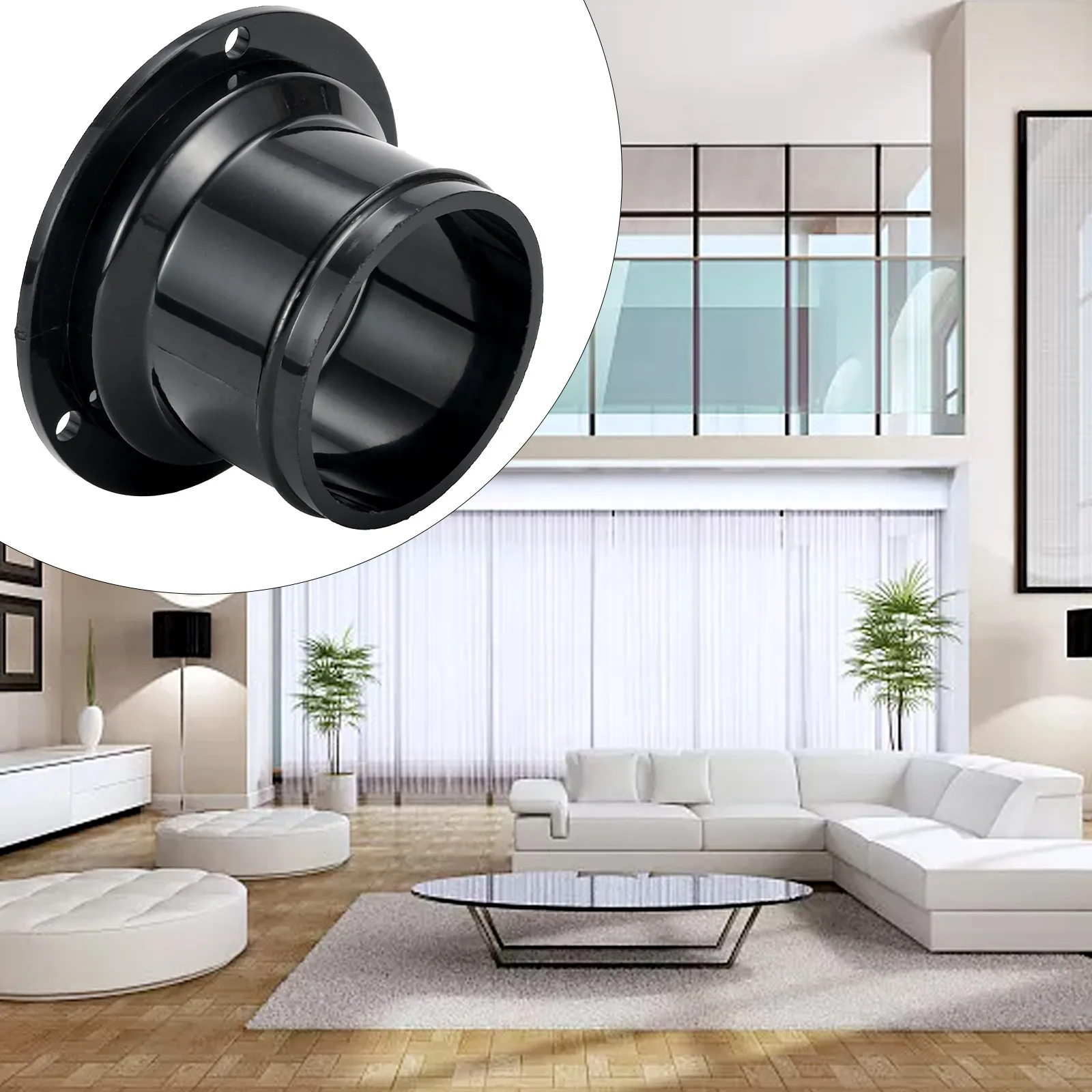 Exhaust Pipe Straight Pipe Air Duct Connectors Flange Ventilation Ducting High Strength Replaceable Accessories