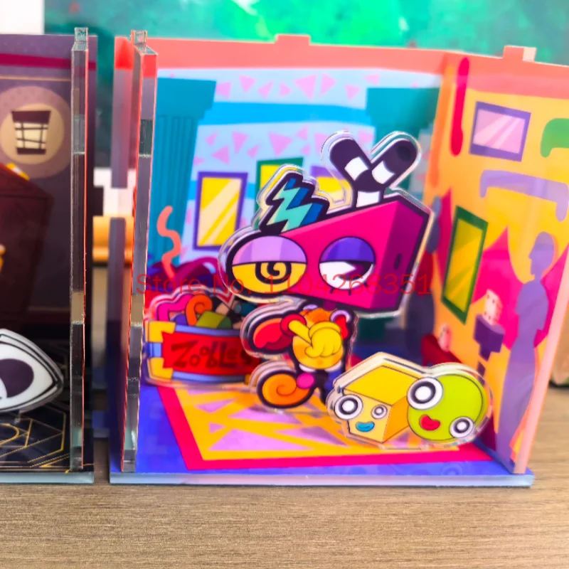 MINI DIY Jax Combination Standing Card Pomni Cute Assemble The Signboard Collectible Fanmade Gangle Caine Model Ornamment Toys