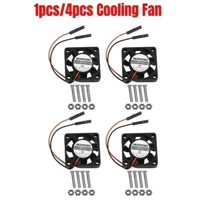 

Вентилятор охлаждения 5 В 3007 для Raspberry Pi 4 3 B+ 3 B 2 B+ и для нуля, супер тихая работа и длительная производительность