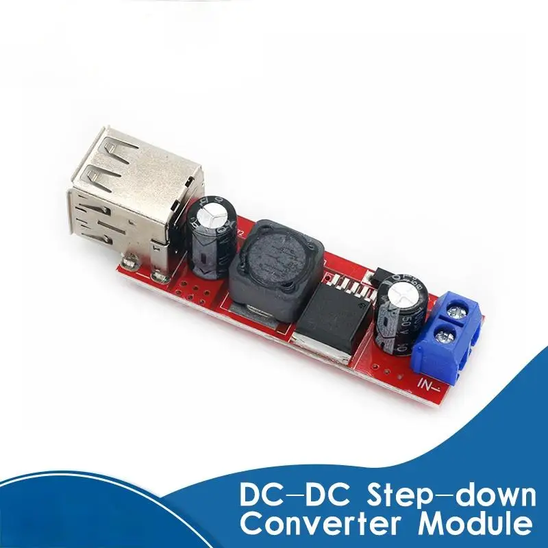 DC 6V-40V To 5V 3A Double USB Charge DC-DC Step-down Converter Module for Vehicle Charger LM2596 Dual USB