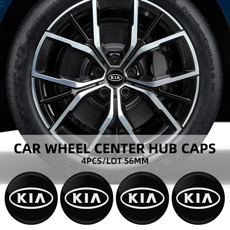 4pcs 56mm Car Wheel Center Hub Cap Badge Emblem Decal Wheel Sticker For Kia Rio 3 4 Ceed Cerato Sportage Soul Sorento K2 K5 Flip