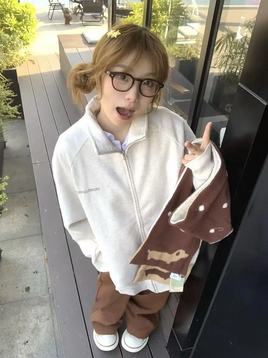 

White Jackets For Women Woman Coats Winter Denim Washed Vintage Style Blue Button Front Pocket Long Sleeve Simple Pure Basic