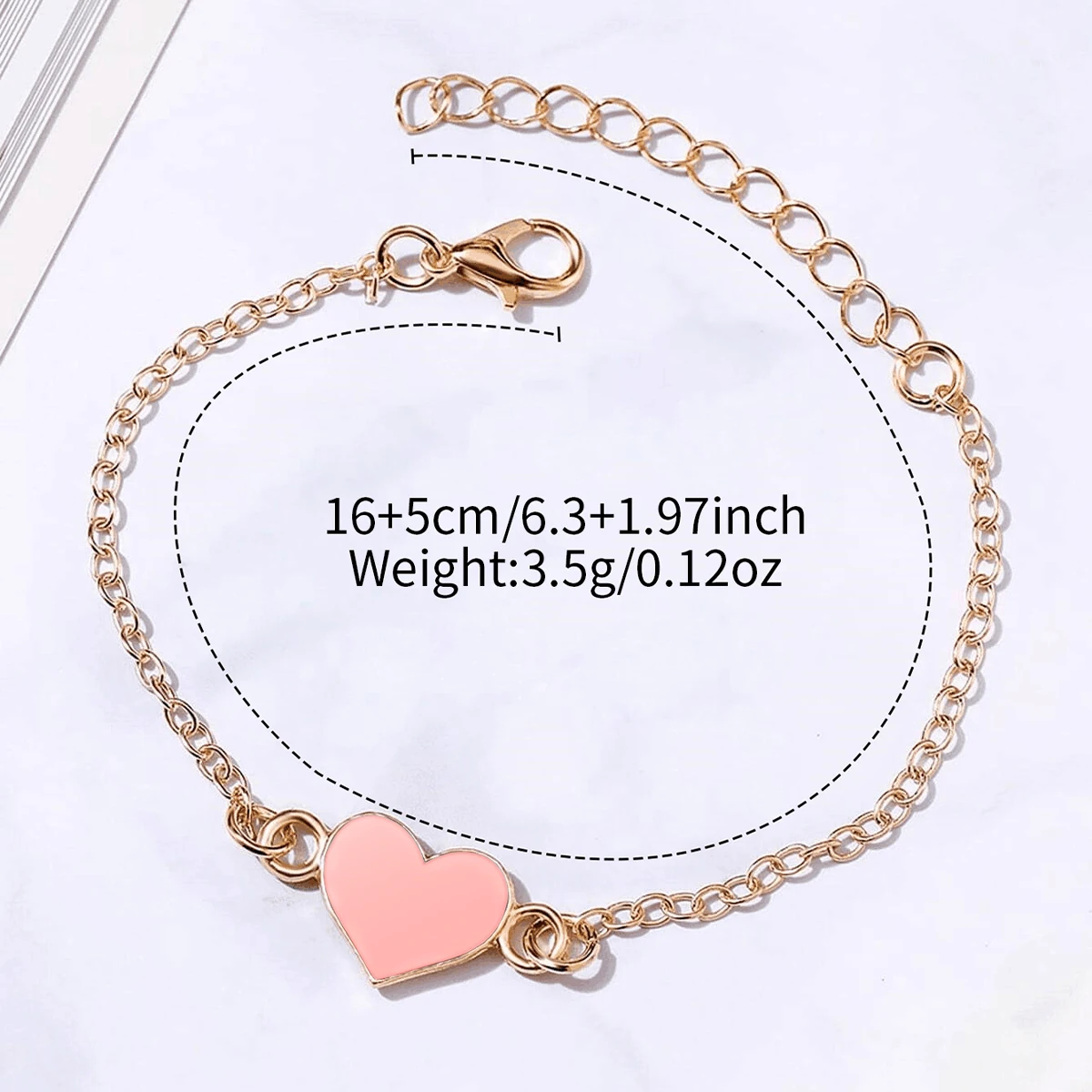 2PCS/Set Women\'s Watch Fashion Square Small Dial Quartz Watch Heart Bracelet Set（Without Box）