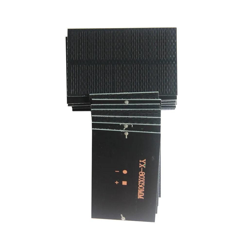 工場小型太陽電池 0.6 ワット ETFE 単結晶ミニソーラーパネル 80*50 ミリメートル 3.7 V-6 V 電子玩具充電用