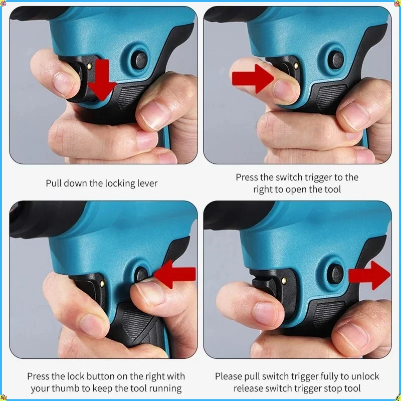 ماكيتا 550 ° مسدس حراري للتحكم في درجة الحرارة C مسدس هواء ساخن محمول لاسلكي مع شاشة LED منفاخ حراري لحام #6