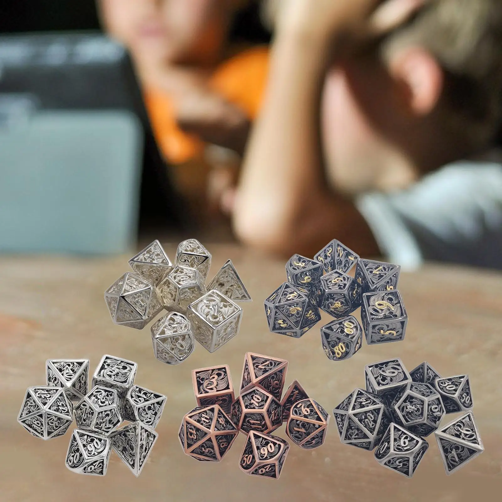 7Pcs Hollow Metal P… - image