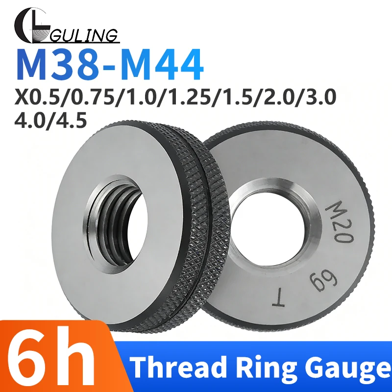 1set-1-go-1-nogo-6h-m38-m44x05-075-10-125-15-20-30-40-45-non-standard-metric-fine-tooth-thread-ring-gauge-measure-tool